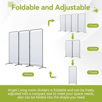 2dekans | Angel Living Kamerscherm 3 Panelen - 243 x 180 cm, Ophalen of Verzenden, Zo goed als nieuw