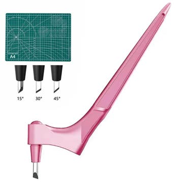 Fako Bijoux - Cut Snijgereedschap + 3 Mesjes - Roze - 360°, Verzenden, Nieuw