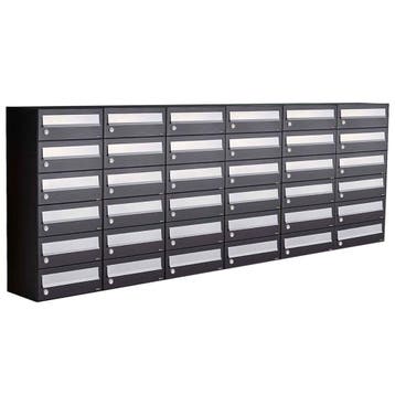 Brievenbusunit Hive set wand 6-breed, 6-hoog - zwart, Verzenden, Nieuw