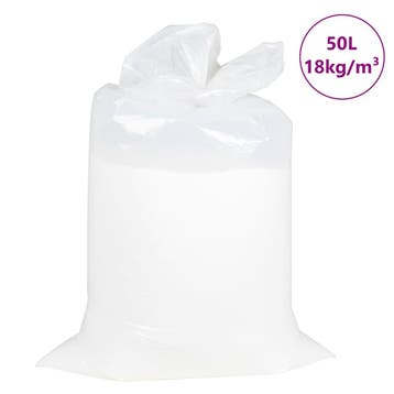vidaXL Zitzakvulling EPS 50 L wit 18 kg/m³, Verzenden, Nieuw