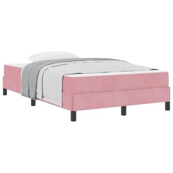 vidaXL Boxspringbed met matras Roze 120 x 220 cm Stof, Verzenden, Nieuw, Stof