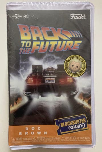 BLOCKBUSTER REWIND BACK TO THE FUTURE DOC BROWN FUNKO (TOYS), Verzenden, Gebruikt
