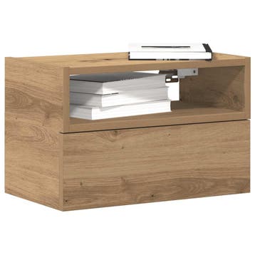 vidaXL Nachtkastjes 2 st wandgemonteerd 45x26x28,5 cm, Verzenden, Nieuw, Hout