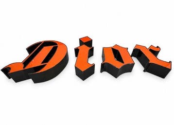 Vintage letters DIOR - Reclamebord - Plastic