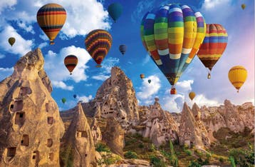 JigSaw Hot Air Balloon boven de Bergen 1000 Stukjes Puzze..., Verzenden, Nieuw
