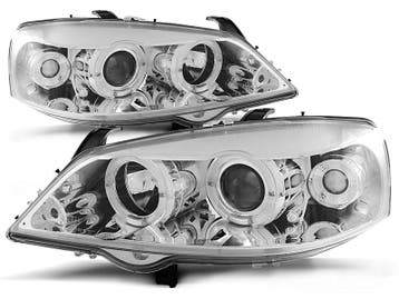 Koplampen Opel Astra G Angel Eyes chroom, Ophalen of Verzenden, Nieuw