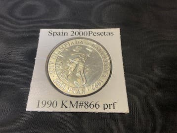 Spanje. Juan Carlos I. 2000 Pesetas 1990 (Zonder