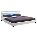 Gestoffeerd bed Paris - 140 x 200 cm - Wit - LED Verlichting, Huis en Inrichting, Verzenden, Nieuw