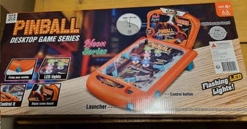 BLD Flipperkast Pinball Neon Tafelmodel Muziek & Licht Ca..., Verzenden, Nieuw