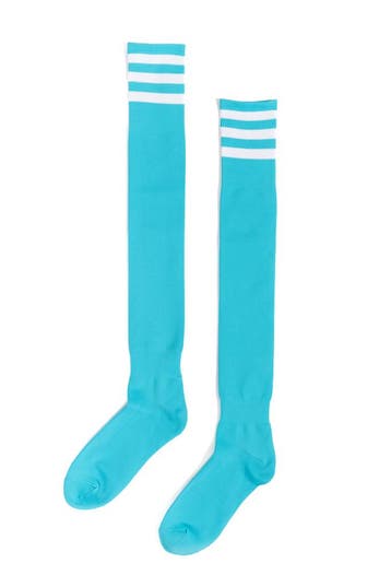 KIMU® Sokken Blauw Witte Strepen 36-41 Dames Heren Unisex Li, Ophalen of Verzenden, Nieuw, Carnaval