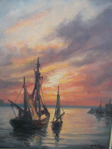 Robert Frenay(1903-1986) - Boten te Zeebrugge