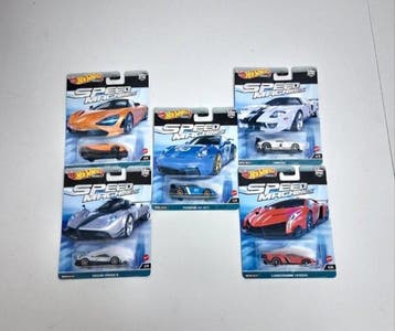 Hot Wheels 1:64 - Model raceauto (5) - Premium Complete Lot:, Nieuw