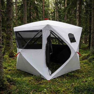 vidaXL Jacht Tent Wit Blackout 143 x 143 x 165 cm Polyester, Verzenden, Nieuw, Tot en met 2