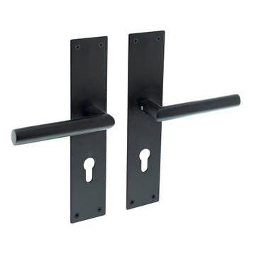 Deurklink jura met schild 250x55x2mm profielcilindergat 7..., Ophalen of Verzenden, Nieuw, Overige materialen, Klink of Kruk