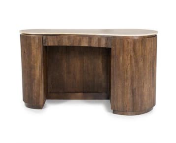 Bureau Mari 129x60cm - bruin | Eleonora, Huis en Inrichting, Bureaus, Ophalen of Verzenden, Nieuw