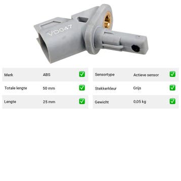 ABS-sensor Vooras Volvo V60 T5 (2014-2017), Verzenden, Nieuw, Volvo