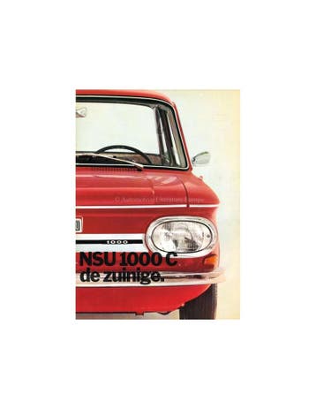 1971 NSU 1000 C BROCHURE NEDERLANDS, Nieuw, Author