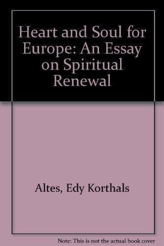 HEART AND SOUL FOR EUROPE - E. Korthals Altes 9789023234791, Verzenden, Gelezen, E. Korthals Altes