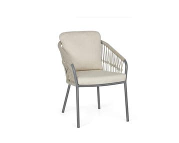Suns Nappa tuinstoel Knot - Royal grey - camel - natural, Tuin en Terras, Tuinsets en Loungesets, Ophalen of Verzenden, Nieuw