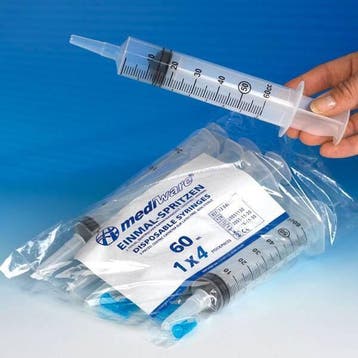 Mediware wond - blaas spuit 60 ml met catheter opzetstuk, 50, Verzenden, Nieuw