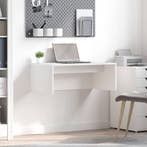 vidaXL Wandbureau Wandgemonteerd Wit 80 x 45 x 30 cm Bewerkt, Huis en Inrichting, Bureaus, Verzenden, Nieuw