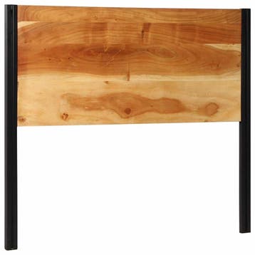 vidaXL Hoofdeinde 120 cm massief hout acacia en ijzer, Verzenden, Nieuw, Bruin, Hout