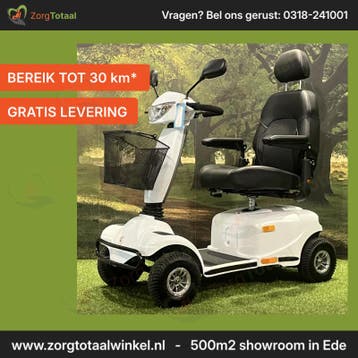 Scootmobiel - Excel Galaxy Compact wit | Incl garantie & n.., Diversen, Brommobielen en Scootmobielen, Ophalen of Verzenden, Gebruikt
