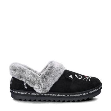 Bobs Hands Free Slip-In Cozy Kiss Meow dames pantoffels, Verzenden, Zwart, Nieuw, Pantoffels of Sloffen