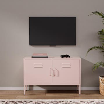 TV Meubel | TV Kast | 100x40x65cm | Metaal | Roze, Huis en Inrichting, Kasten | Televisiemeubels, Verzenden, Nieuw