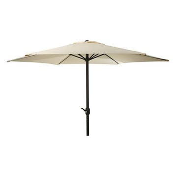 Parasol | Gardalux | Ø 300 x 248 cm (Crème, Rond, UPF 30+), Tuin en Terras, Verzenden, Nieuw