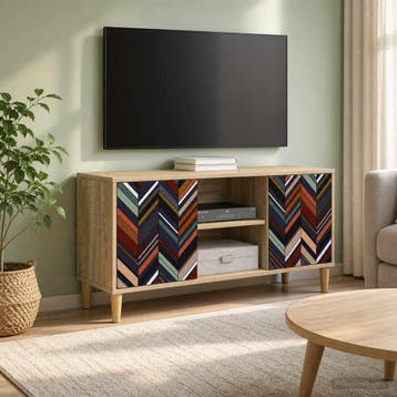 vidaXL Tv-meubel OMMEN 102 x 33 x 50 cm Sonoma Bewerkt hout, Minder dan 50 cm, Verzenden, Nieuw, Minder dan 100 cm