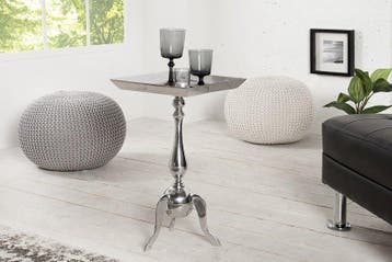 Filigraan bijzettafel TRAYFUL 55cm zilveren aluminium, Ophalen of Verzenden, Nieuw