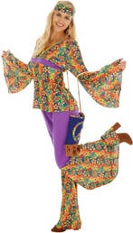 2dekans | Dressforfun Vrouwenkostuum Hippie L -, Ophalen of Verzenden, Zo goed als nieuw