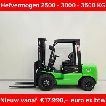 EP - Elektrische Heftruck - 2500 kg - 3000 kg - 3500 kg, 3000 tot 4000 kg, Heftruck, Elektrisch, Verzenden