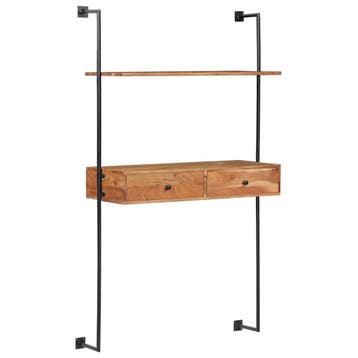 vidaXL Wandbureau 90x40x170 cm massief acaciahout, Verzenden, Nieuw