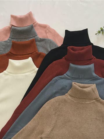 Dames Gebreide Turtleneck Trui - Slim Fit Koreaans Stijl | H, Verzenden, Nieuw