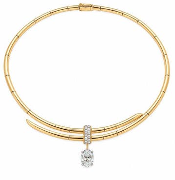 Kraagketting - 18 karaat Geel goud - 1.31ct. tw. Diamant