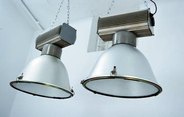 elGO - Plafondlamp - Aluminium, Staal, Glas - Twee lampen