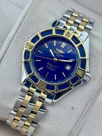 Breitling - Lady J-Class Blue Gold Bezel - - D52065 - Dames, Nieuw