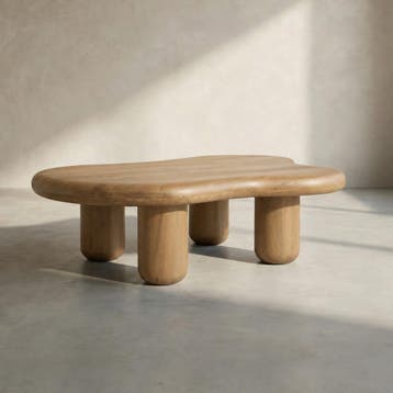 *WOONWINKEL* Eiken Salontafel Organische Vorm, Verzenden, Nieuw