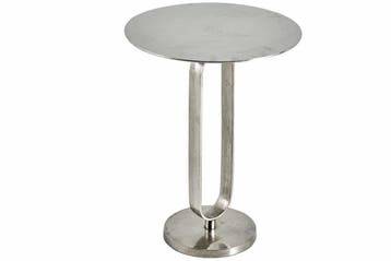 Ronde bijzettafel ELEGANCE 60cm zilver metaal aluminium, Ophalen of Verzenden, Nieuw