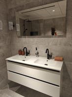 Showmodel badmeubel glans wit greeploos 120cm - 0005, Ophalen, Nieuw, 100 tot 150 cm, Wastafelkast