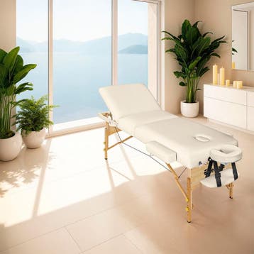3 zones massagetafel Somwang 7,5cm matras en houten frame, Verzenden, Nieuw