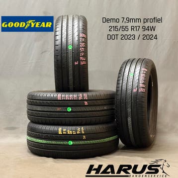 215/55/17 94W Goodyear zomerbanden demo 7,9mm profiel 4X, 17 inch, Ophalen of Verzenden, Band(en), Personenwagen