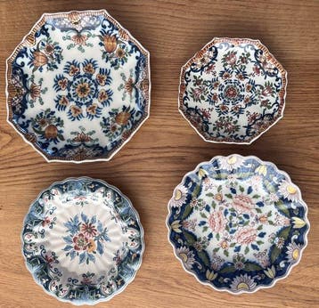 Tichelaar Makkum - Schaal (4) - Decor nrs. 959 - 1000 - 1023, Antiek en Kunst