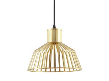 Leitmotiv Hanglamp Lignes Wide goud | Retourdeal 24% korting, Verzenden, Nieuw