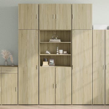 vidaXL buffetkast 80x42,5x249 cm bewerkt hout sonoma, Minder dan 50 cm, Verzenden, 75 cm of meer, Nieuw