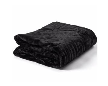 Sleeptime Embossed Zeta Deken Zwart, Nieuw