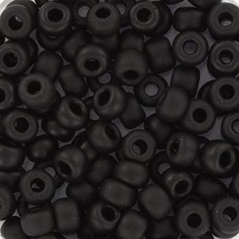 C.a. 10 gram Miyuki rocailles 6/0 - Opaque matte black, Ophalen of Verzenden, Nieuw, Kraal