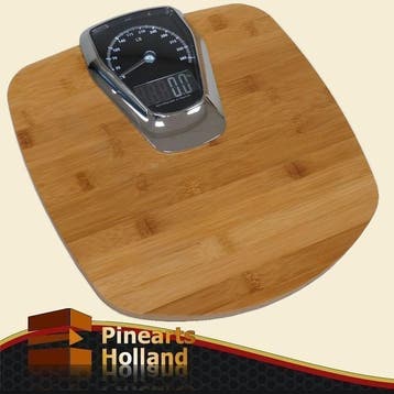 Bamboe Personenweegschaal met dual weegindicatie 180kg x100g, 1 tot 500 gram, Nieuw, Ophalen of Verzenden, Digitaal